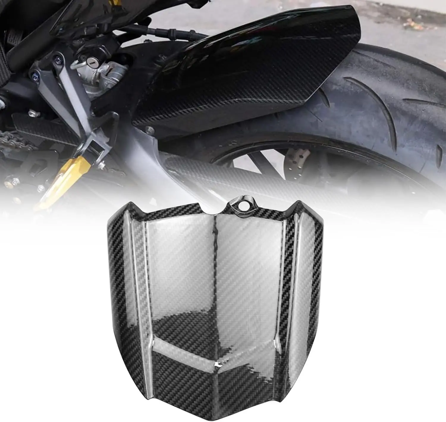 

3K Real Carbon Fiber Rear Hugger Fender Mudguards Fairing Cover For Yama' MT-09 FZ-09 2014-2020 XSR 900 2017-2021