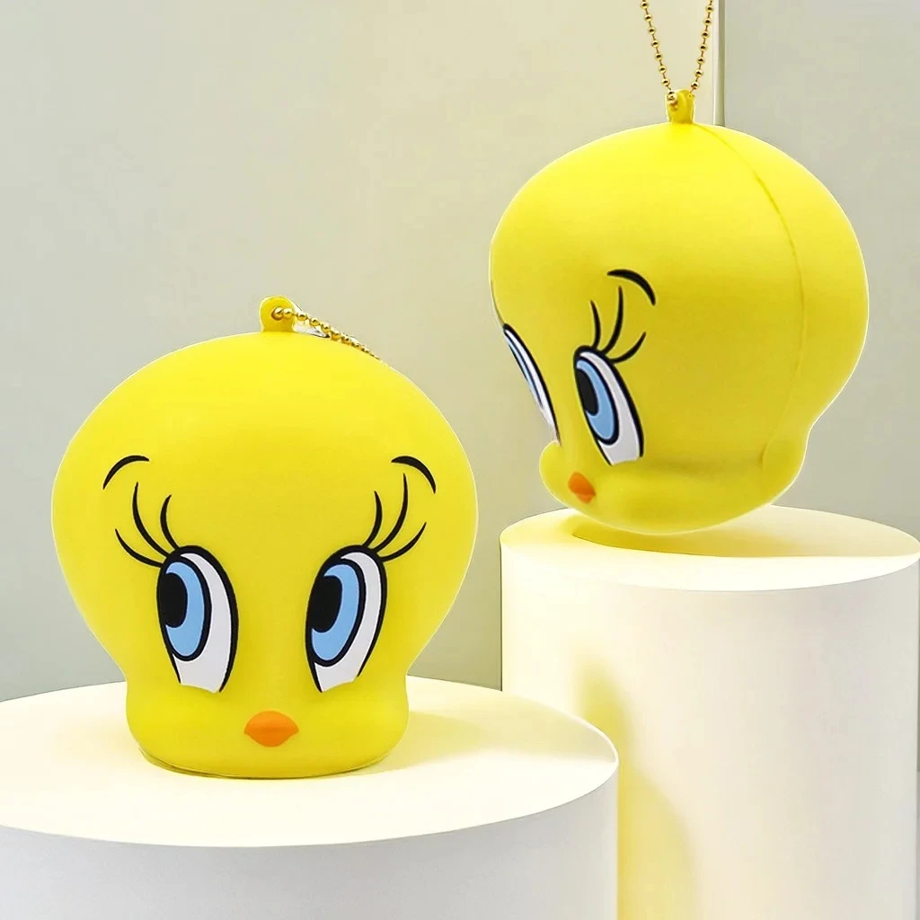 TweetyBird Stress Relief Squishy Toy Keychain Slow Rising Squeeze Antistress Balls Office Decompression Desktop Cartoon Ornament