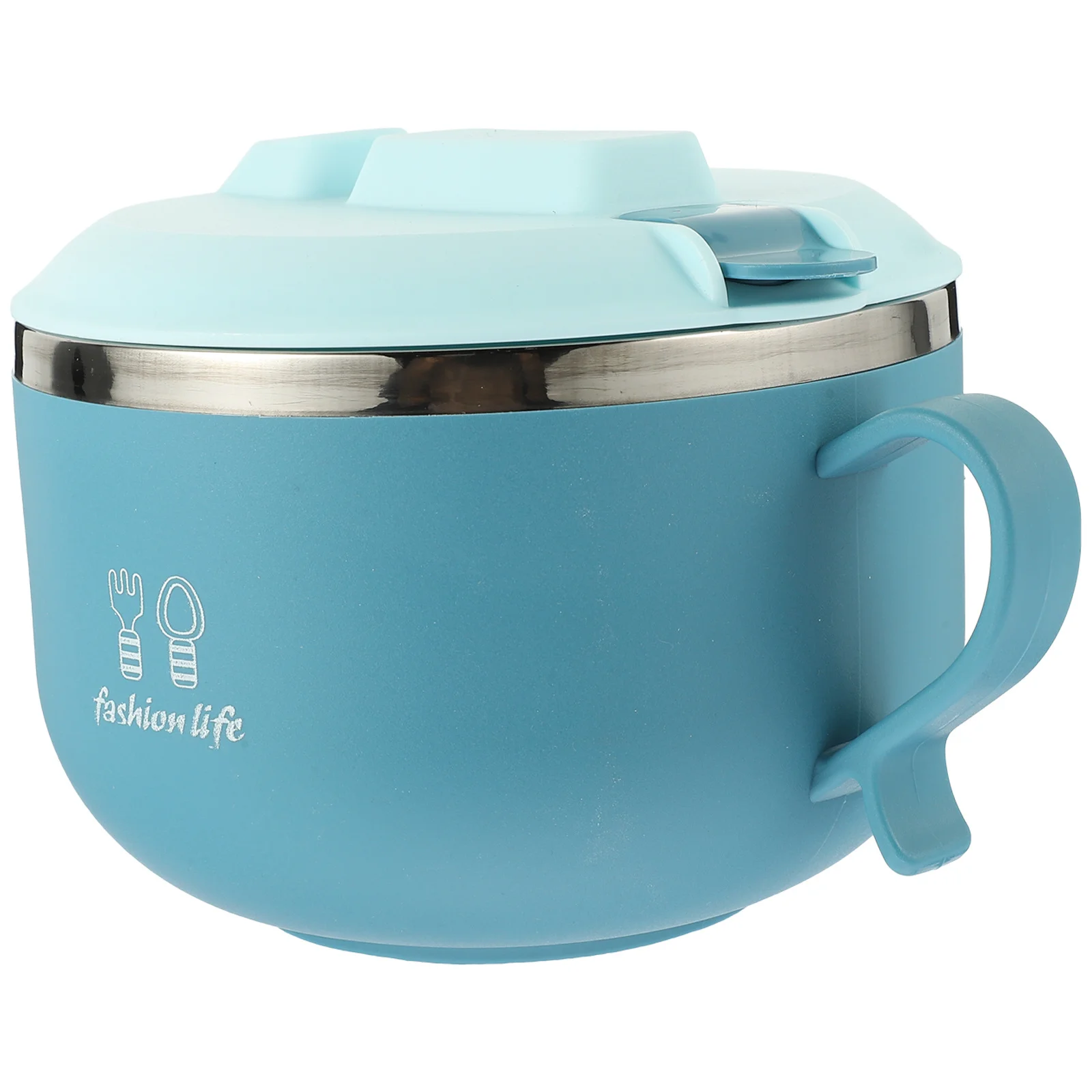 

Insulated Noodle Stainless Steel Soup With Handle Leak-Proof Lid Anti-Scald Design Phone Holder Lunch Box Reusable Bento