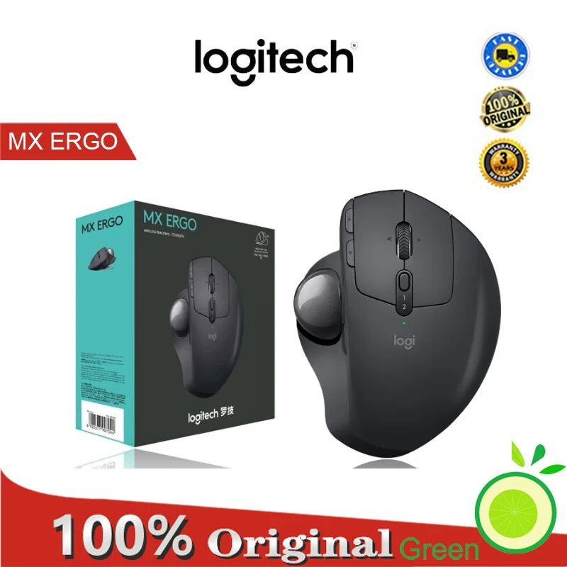 Logitech MX ERGO Trackball USB Laser Mouse Bluetooth Wireless Unifier Track Ball Mice for PC Laptop