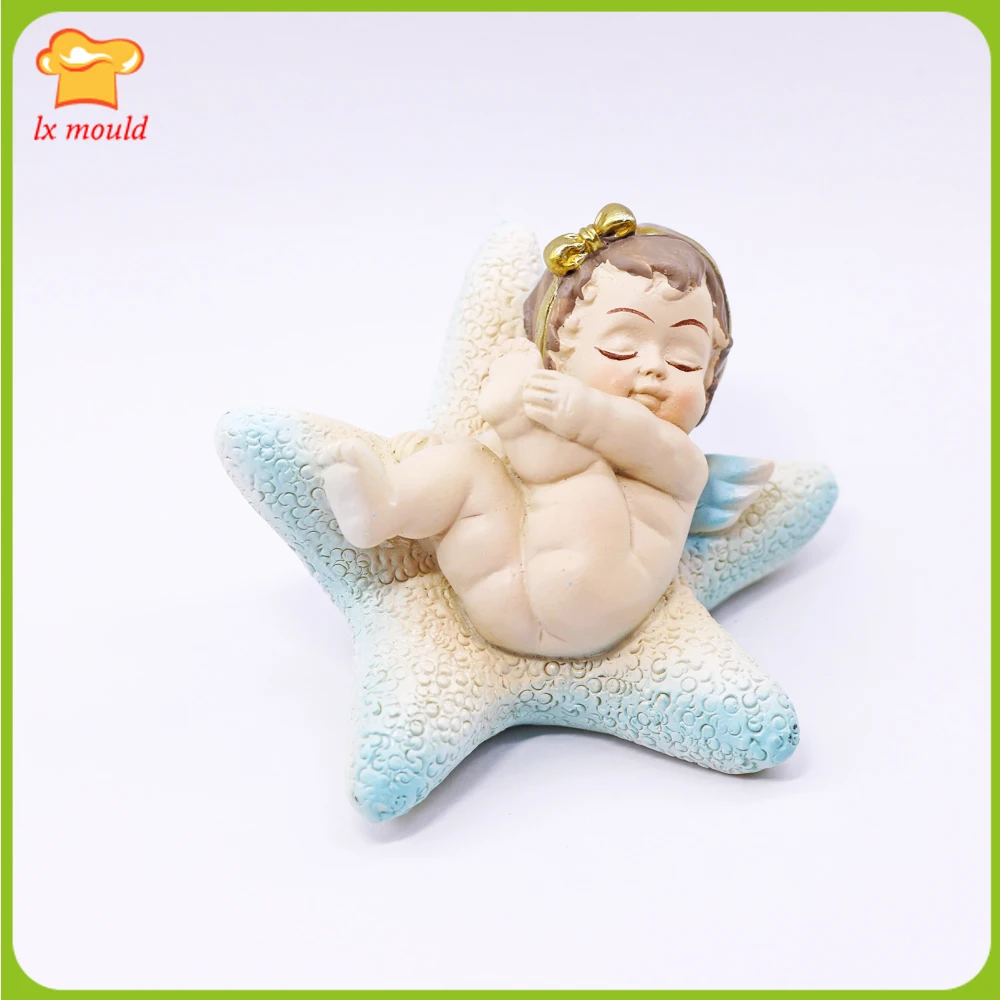 3D Starfish Baby Silicone Mould Kitchen Food Grade Safe Cake Decorating Sugarcraft Mold for Baking And Cooking