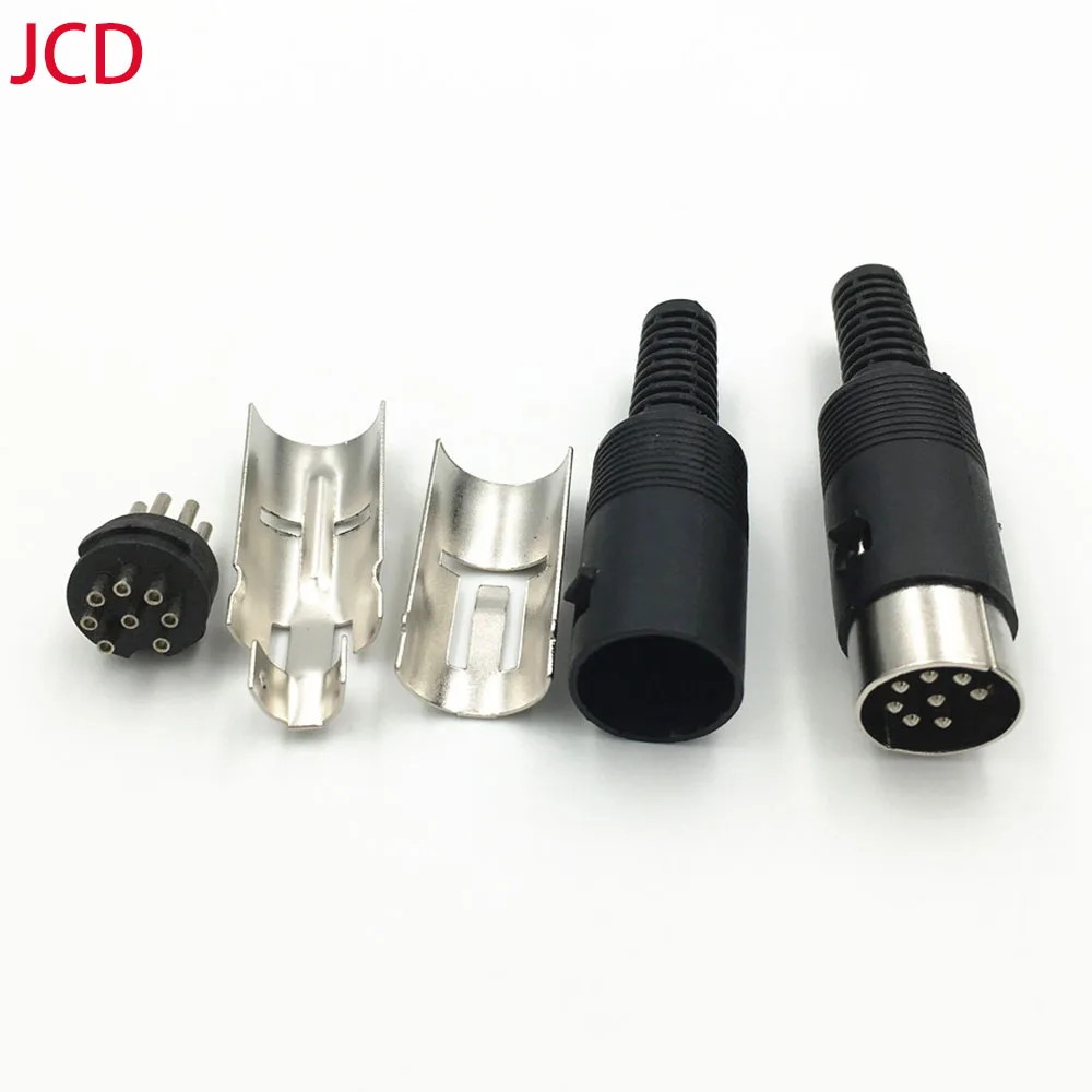 1 Stück für PS2, Buchse, großes S-Terminal, Stecker und Buchse, DIN-Steckverbinder, 3/4/5/6/7/8-polig, für Computer-Tastatur/Quadratischer SPS-Stecker. – Detail 7