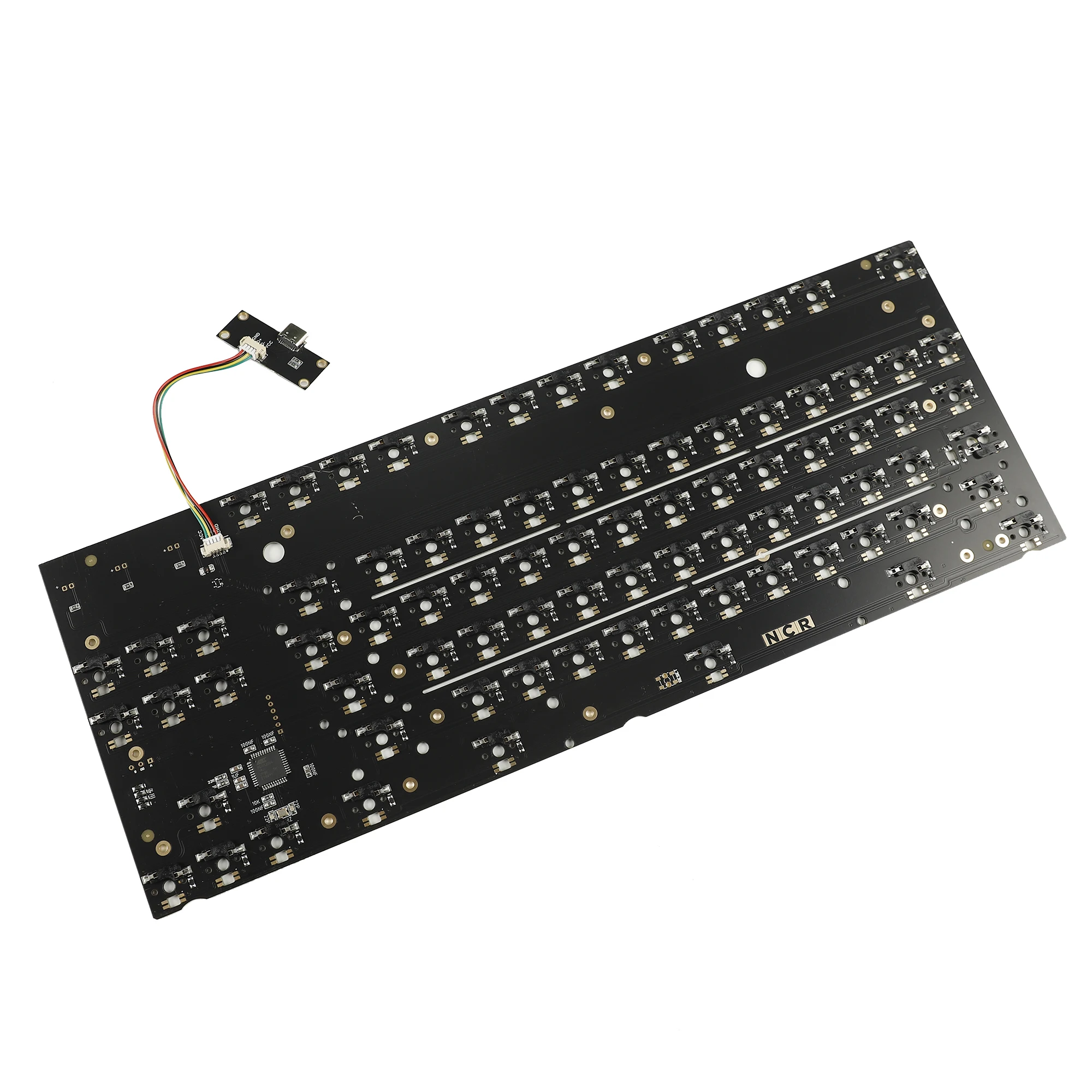 MX Hot-swappable NCR80 Mechanical Keyboard PCB Typ-c Wired QMK/Vial ANSI/ISO optional