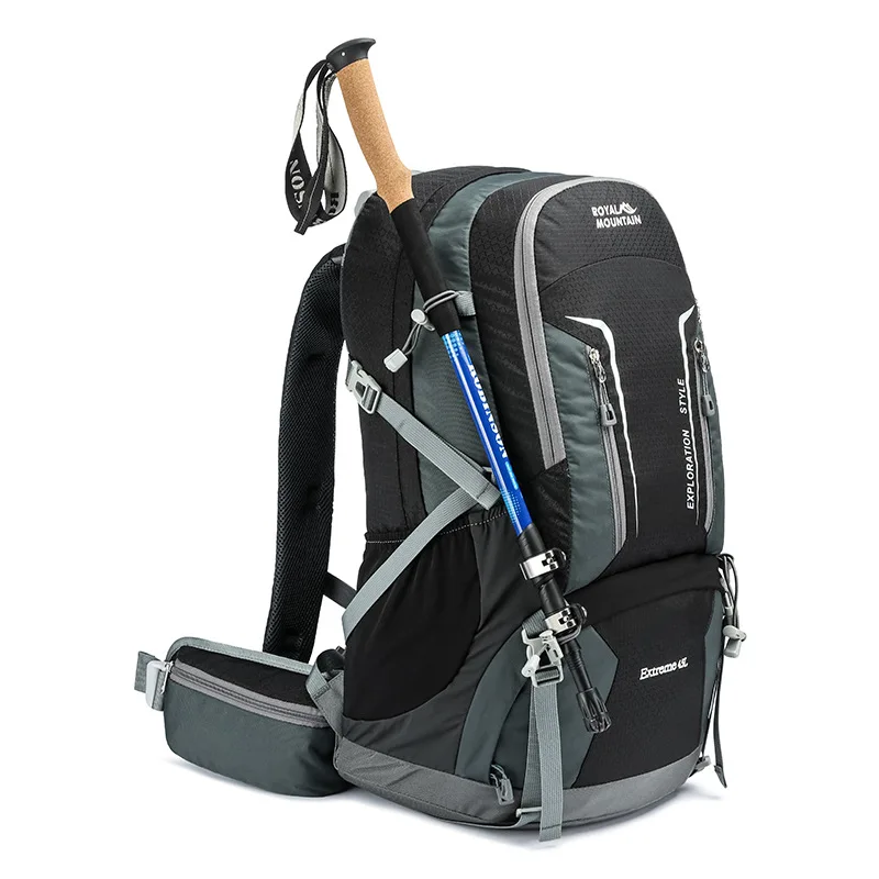 45L في الهواء الطلق تسلق على ظهره تعليق سعة كبيرة التخييم السفر متعددة الوظائف مقاوم للماء حقيبة كتف خفيفة الوزن #5