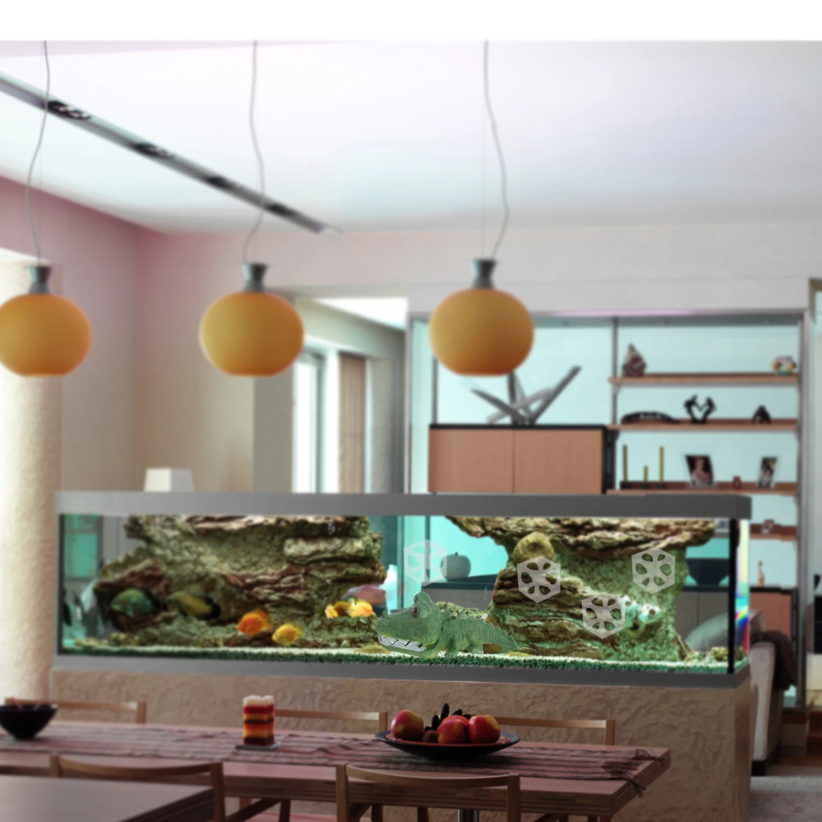 

6Pcs Crystal Acrylic Shrimp Nest Transparent Fish Tank Hiding Cave Durable Spawning Container Aquarium Ornament