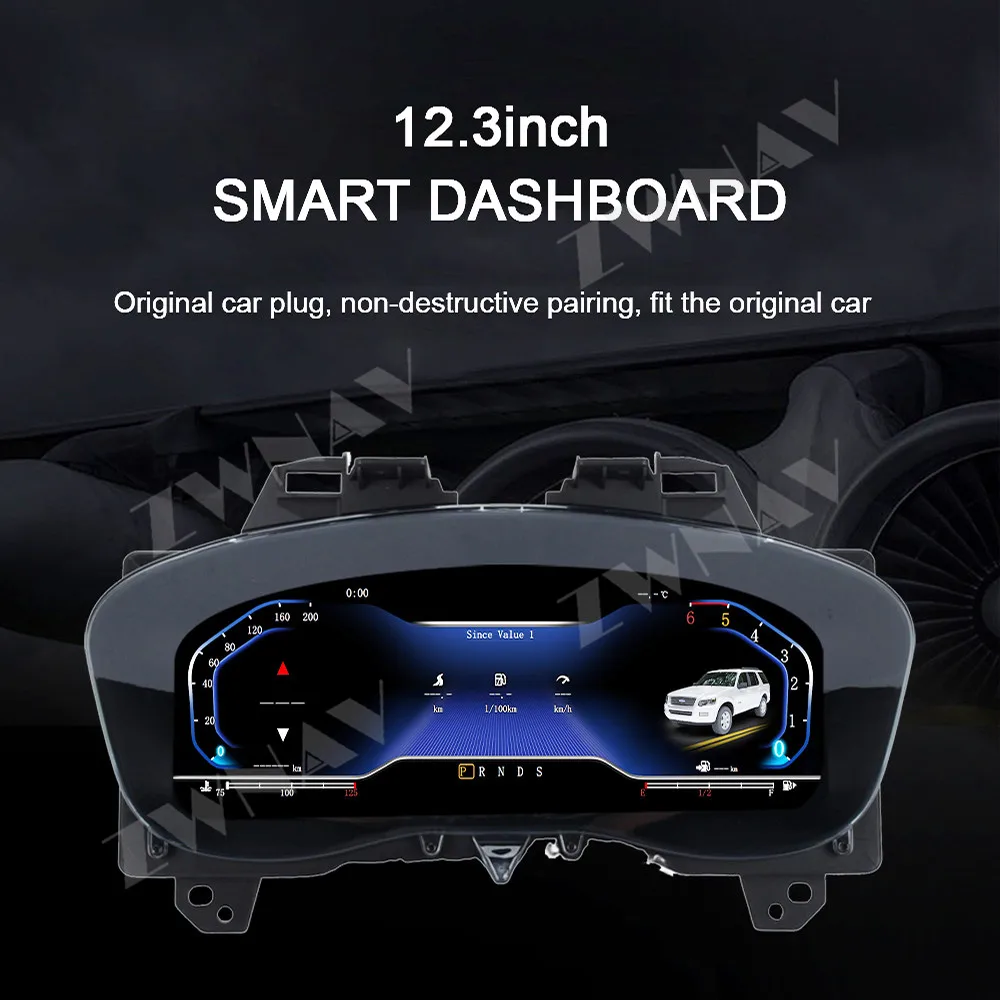 ZWNAV New Update for Ford Explorer 2011-2019 Auto Speedometer Tachometer Car Digital Cluster Instrument LCD Dashboard Cockpit-
