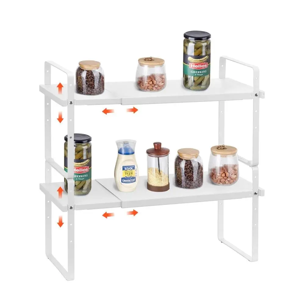 

Aliexpress Product Title: Steel Cabinet Organizer Spice Rack 2 Tier Cabinet Storage Shelves