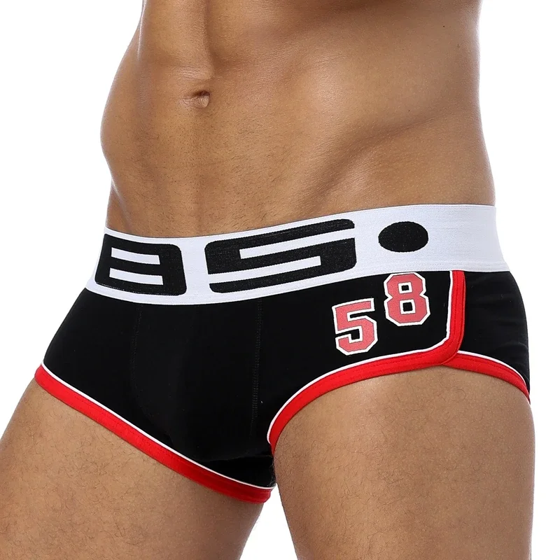 BS Brand Mens Boxers Cotton Sexy Men Underwear Mens Underpants Male Panties Shorts U Pouch for Gay Cotton Boxershorts BS68