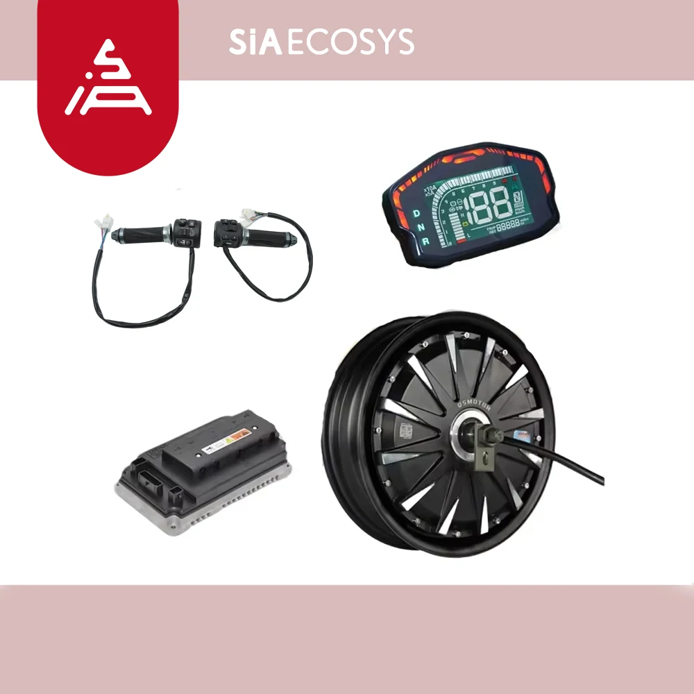 QSMOTOR QS260 12inch 72V 3000W Hub Motor EM100SP V5.0 Controller Kit Plug and Play for High-Speed E-Scooter/E-Motorcycle 70KPH