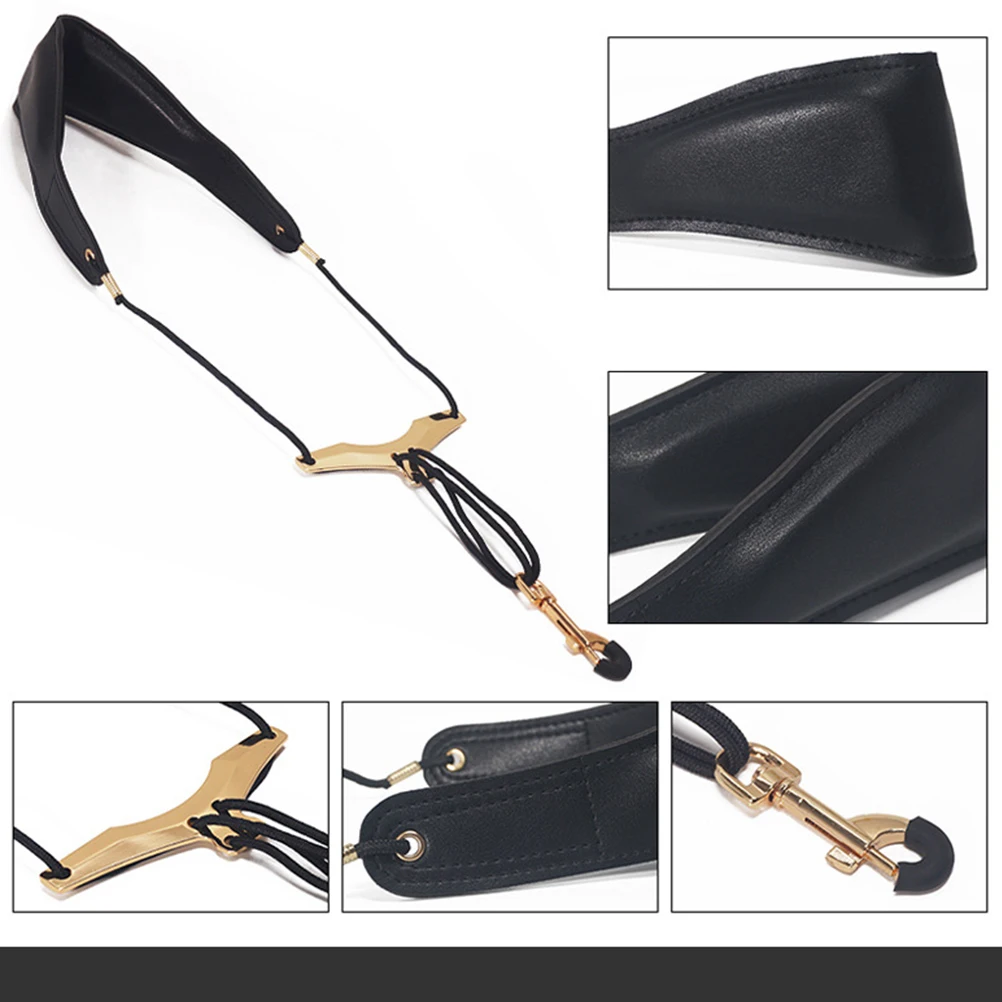 

Adjustable Saxophone Shoulder Strap Snap Hook Sax Harness For Tenor Soprano Alto Sax Breathable Music Player Accessory