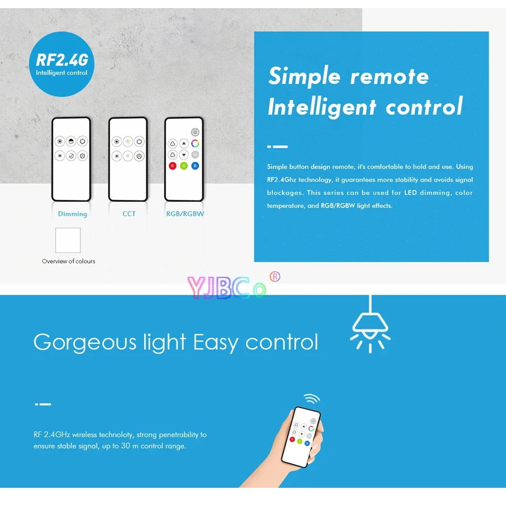 6-key 1 Bérosztály 2.4G RF Drótnélküli Távoli RM1 dimming Árammegszakító RM3 RGB/RGBW dimmer számára egységes színben RGB RGBW ledes csík Ellenőr