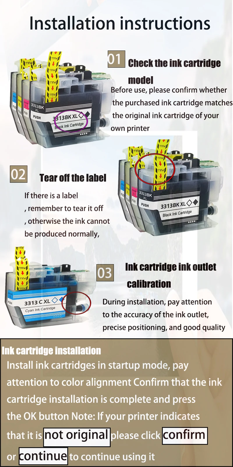 1Set LC3219 LC3219XL LC3217 LC3217XL Ink Cartridge with Chip for Brother MFC-J5330DW J5335DW J5730DW J5930DW J6530DW J6935DW