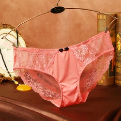 3 pieces Lace Low Waist Thin Milk Silk Fashion Briefs for Women