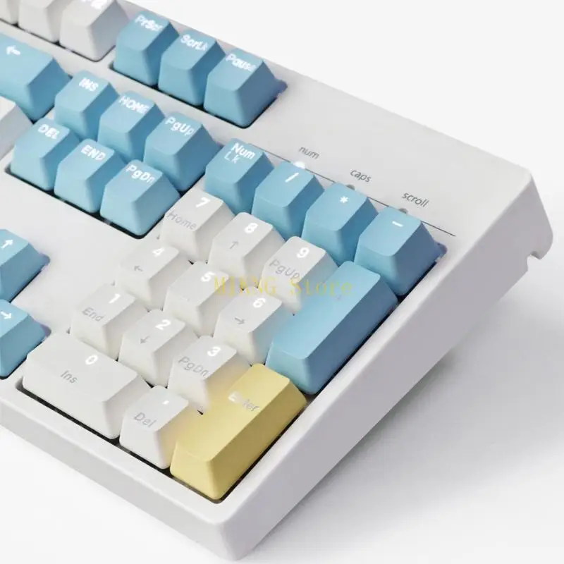 108 Keys Colorful Chalk keycap double shot pbt backleit keycap for mx switch best sale