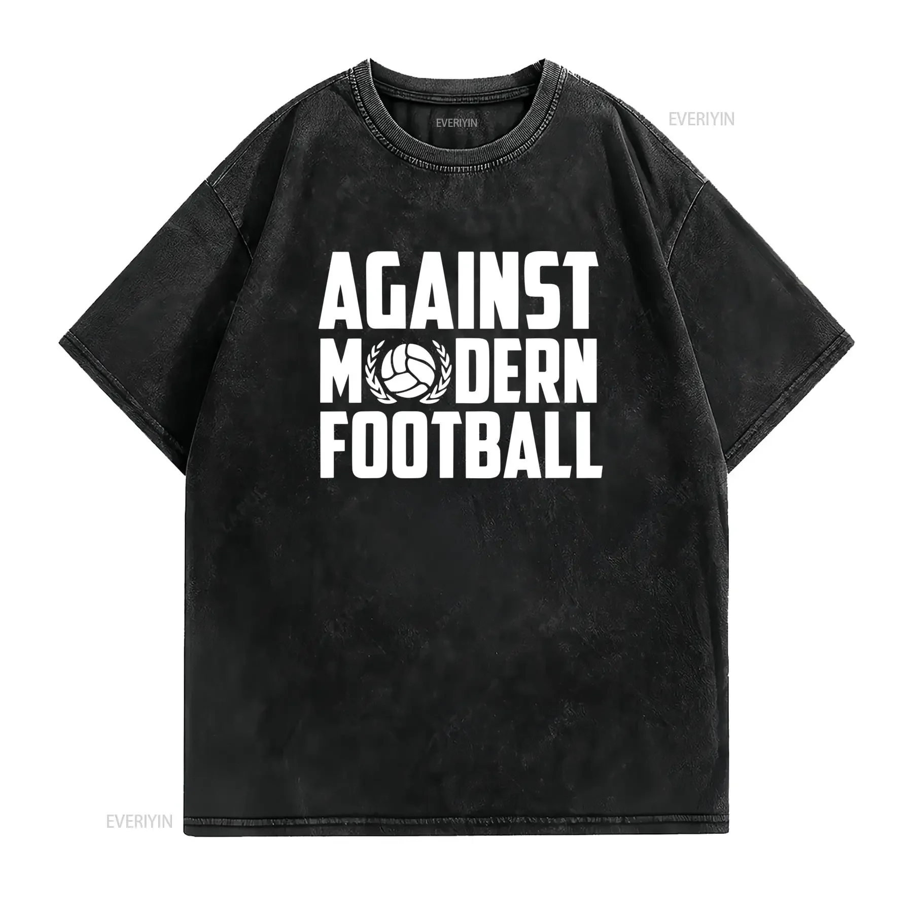 Camiseta Casual Contra o Futebol Moderno Tum0209 Ultras Hooligans Terrace vintage Washed homme Versatile Top For Everyday Wear