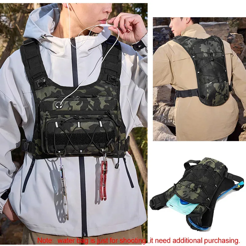 Running Chest Pack Outdoor Sports Vest Backpack For Hiking Race Marathon Bag Men Women Sports Tactical Pouch Camping Backpack