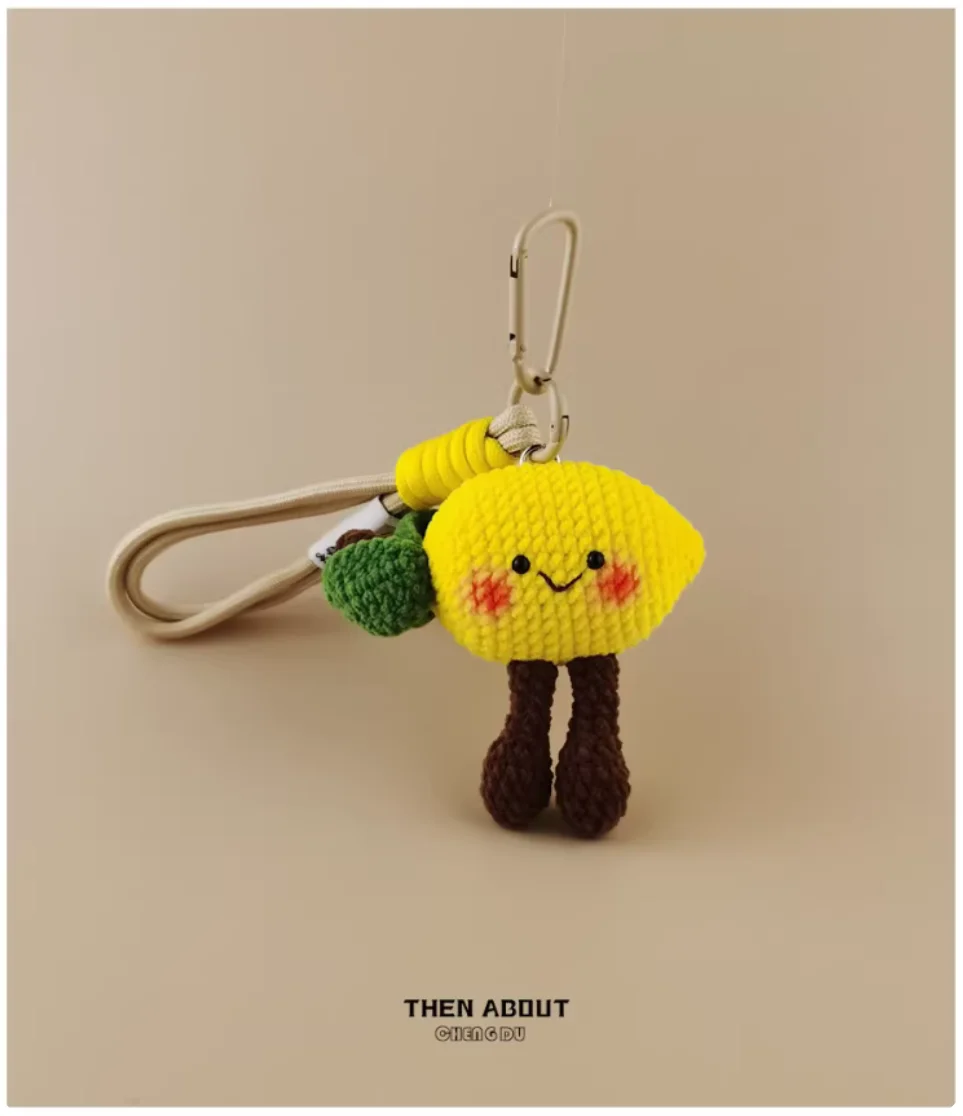 Cute lemon doll bag pendant pendant Keychain pendant niche senior gift