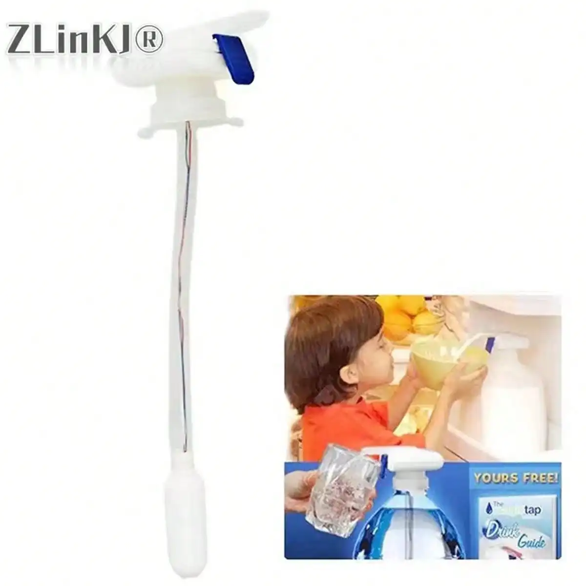 1pcs Water Pump Magic Tap Automatic Drinking Straw Suction Pump Press Electric Beverage Dispenser Spill Proof Kitchen Supplies