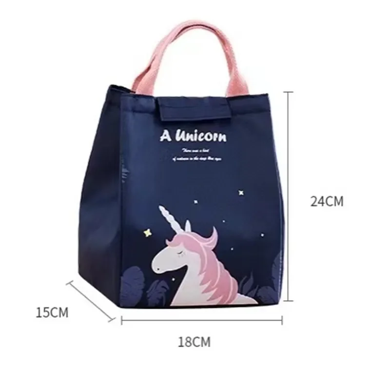 Cartoon Cooler Lunch Bag for Picnic Kids Women Travel Thermal Breakfast Organizer Insulated Waterproof Storage Bag for Lunch Box