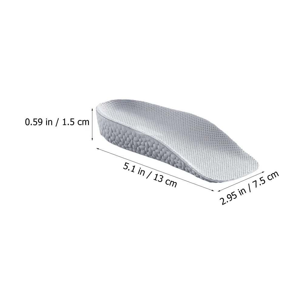 

2pcs Inner Height Increasing Insoles Thickened Heel Shoe Pads Lightweight Arch Support Breathable Anti-Odor Daily Use Height