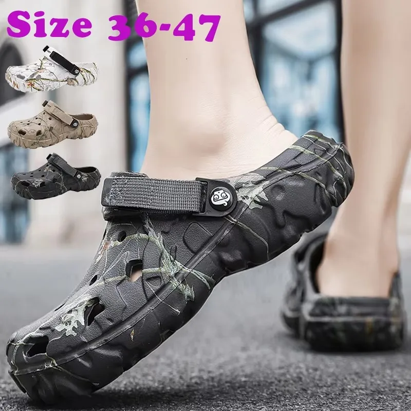 Summer New Men's Slippers Outdoor Garden Clogs Male Casual Shoes Fashion Luxury Sandals Comfort Home Soft Slippers 40-45