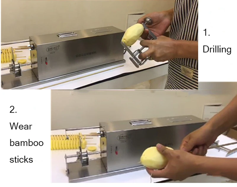 

Commercial Stainless Steel Potato Slicer Potato Chips Cutting Machine Potato Tower Crane