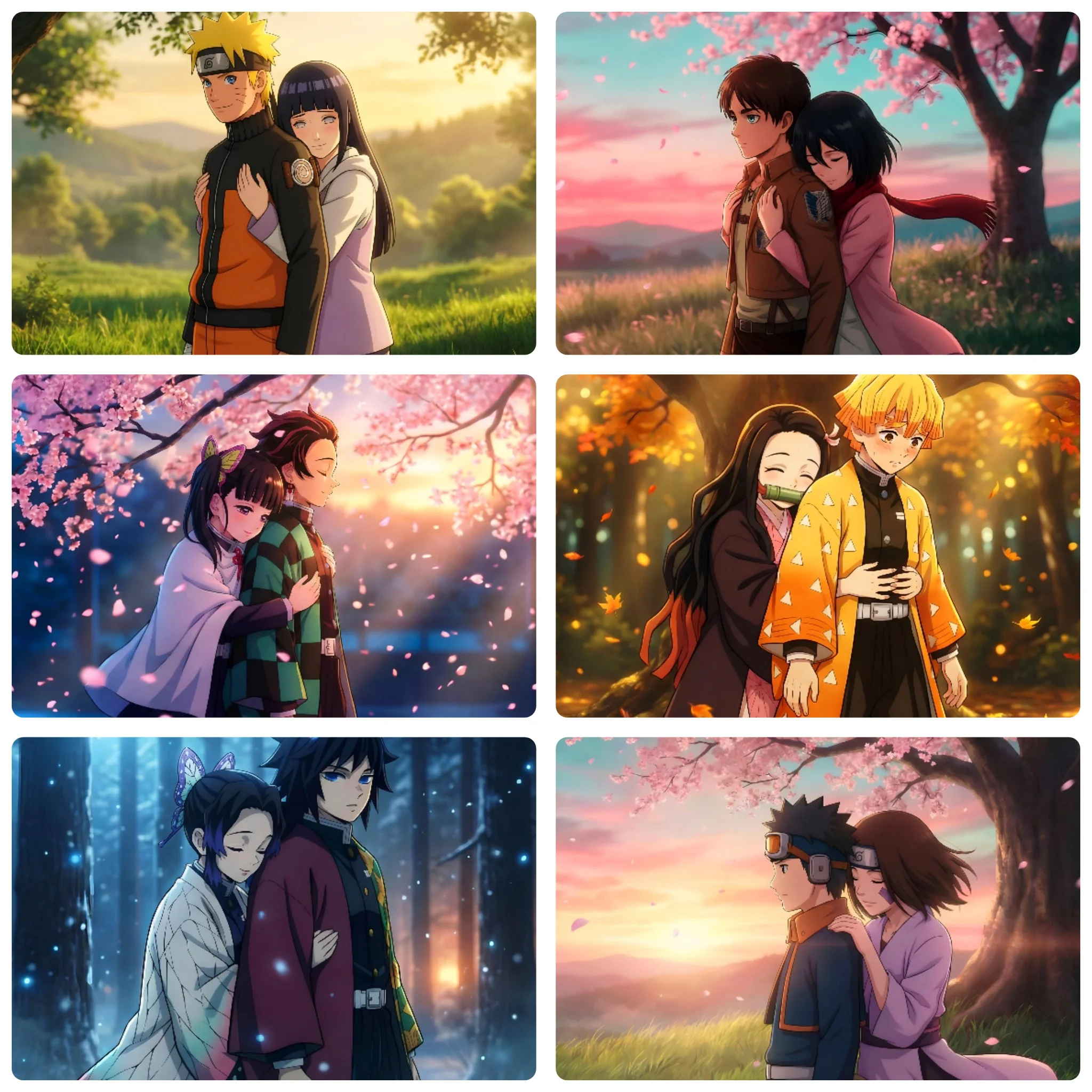 1 Box of 500/1000/1200/2000PCS Multi Anime Puzzles for Adults Romantic Couple Jigsaw Puzzles Home Decoration Gift Frameless