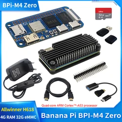 Banana Pi BPI-M4 Zero 4/2G LPDDR4 RAM 32/8G eMMC Allwinner H618 Quad-core Cortex-A53 ARM Mail G31 GPU SBC Single Board Computer