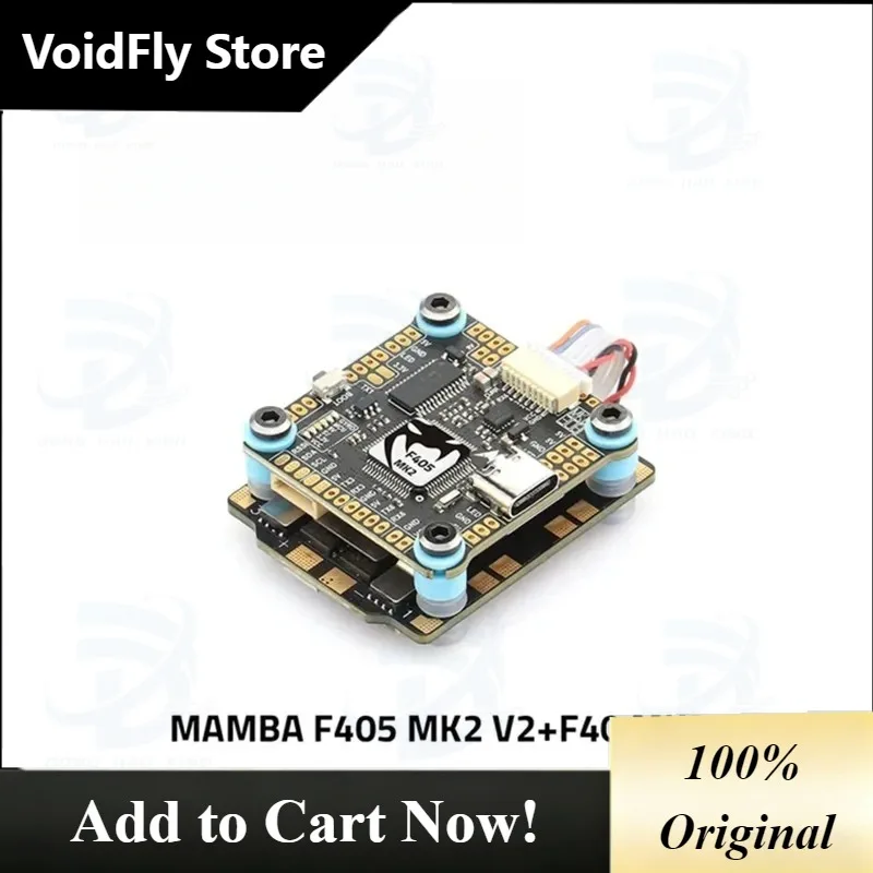 VoidFly 1pcs For Diatone MAMBA F405 MK2 V2 Flight Controller F40MK2 F50 BLS ESC Stack Flytower 30MM M3 Supports O3 HD VTX Racing