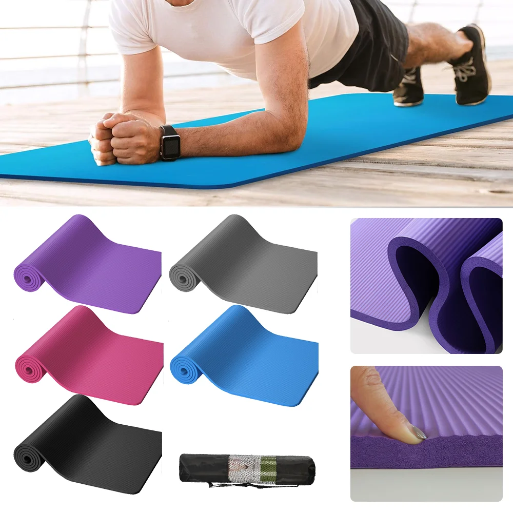 Yoga-Matten, rutschfeste Trainingsmatten, Sport-Fitness-Matte, Decke mit Tragegurt, Tasche für Übungen, Yoga und Pilates, Gymnastik