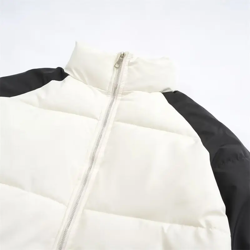 جديد 2024 معطف رجالي من القطن الدافئ من Theened للرياضات الشتوية غير رسمي عصري للخبز معطف شبابي فضفاض مناسب من ألياف البوليستر #3