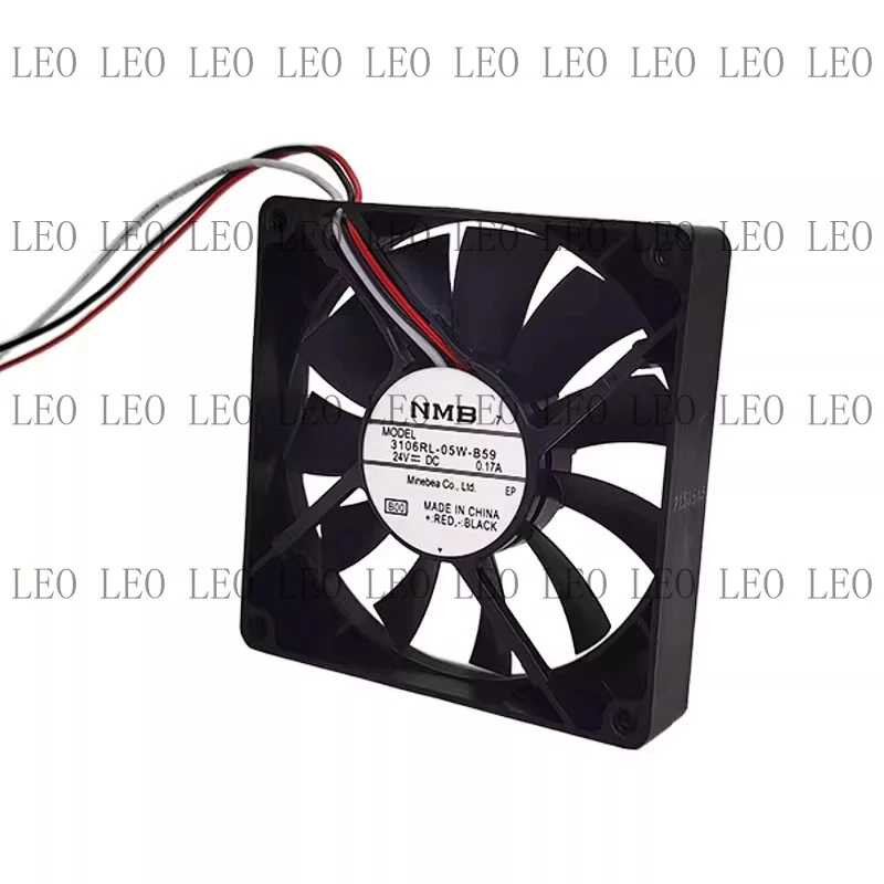 SS For NMB 3106RL-05W-B59 DC24V 0.17A 8015 8CM 3-Wire Cooling Fan