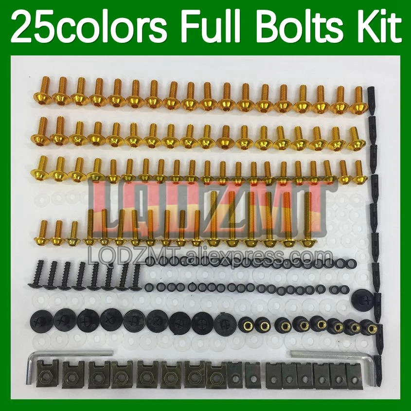 268pcs Body Bolt Full Screws Kit For YAMAHA YZFR6 YZF-R6 YZF R6 R 6 08 09 10 11 2012 2013 2014 2015 2016 Fairing Bolts screw Nut