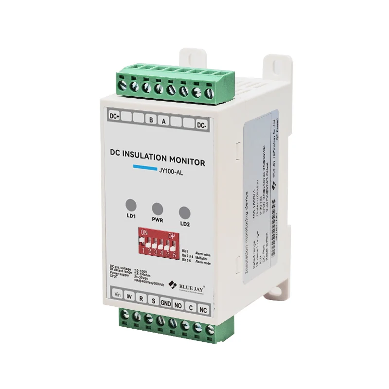 

JY100-AL 10-100V DC Grounding Insulation Monitor EV Charger Insulation Monitoring Device for DC Charging System