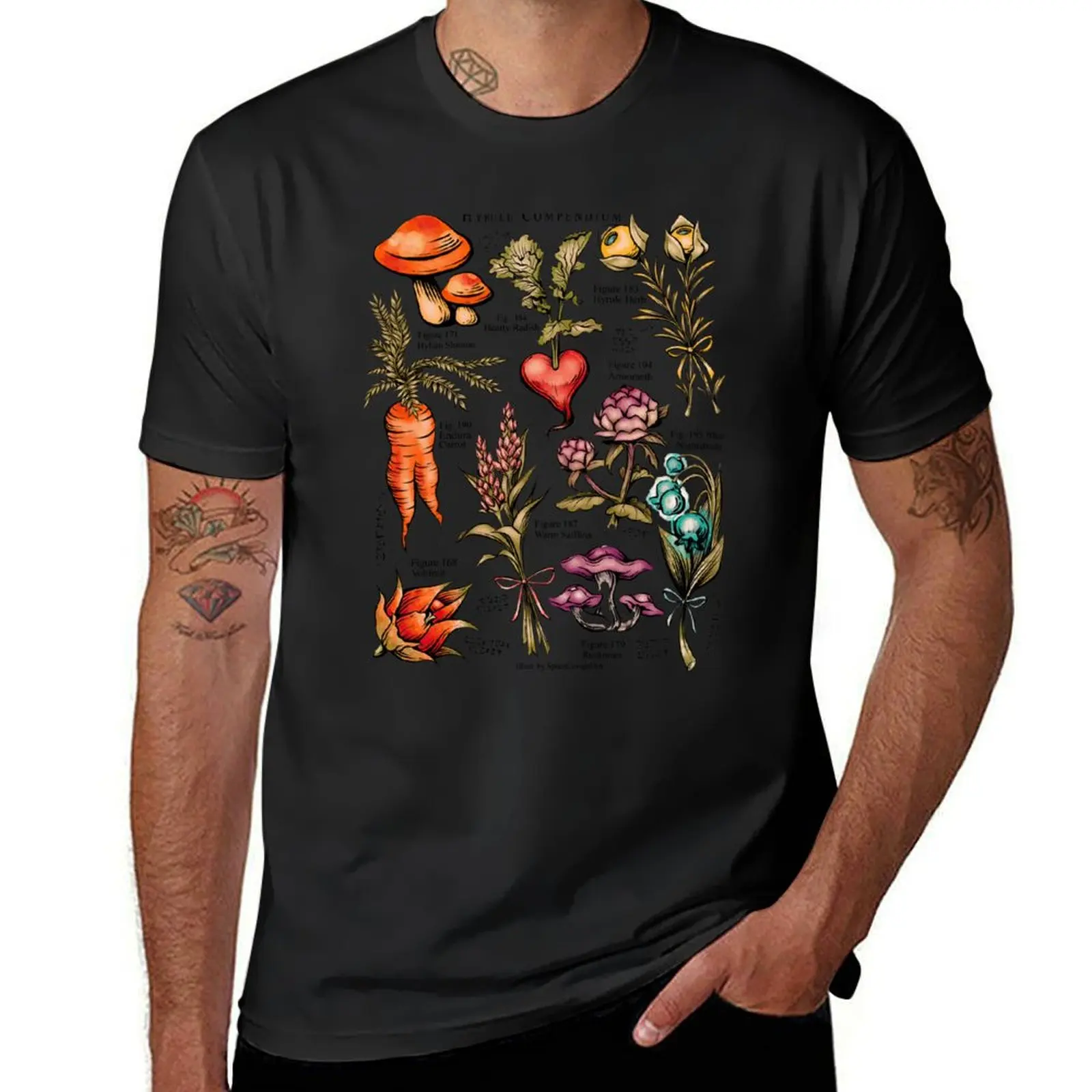 

Vintage Hyrule Botanica Of The Wild Hylia Zelda Korok T-Shirt boys animal print anime graphics blacks Men's cotton t-shirt