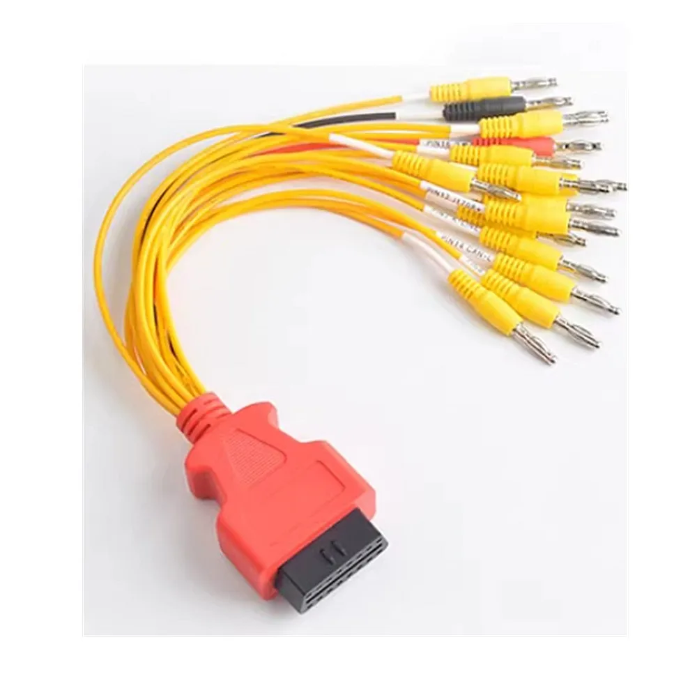 New Universal Jumper Car Connector Plug 16 Pin Male/Female OBD2 Adpater Car Scanner Diagnosis Tool Brush ECU Jumper Cable