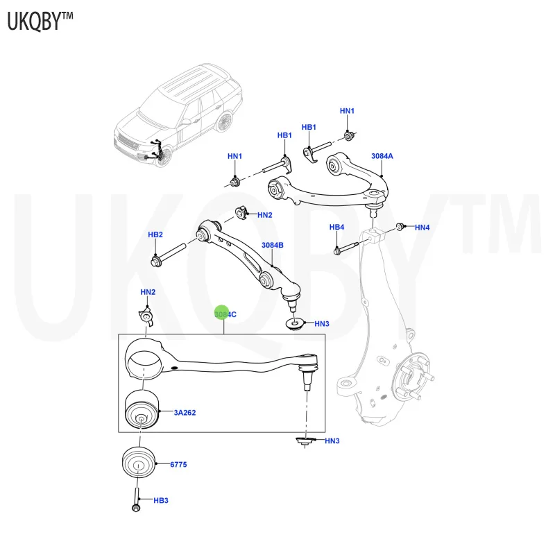 La nd Ro ve r Di sc ov er y 2017 LR034219 Arm Assembly - Front Suspension