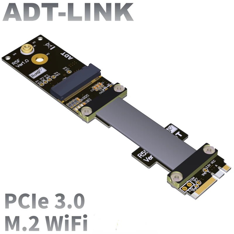 

Удлинительный кабель ADT-Link M.2 Key A E для M.2, Удлинительный кабель для карты Wi-Fi M.2, карта Wi-Fi A.E