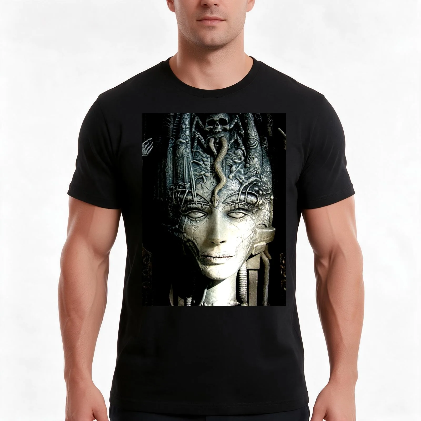 H.R Giger - Li 1 - Art T-Shirt Summer Casual Cotton Tee Oversized Streetwear Tops Vintage Graphic Print Unisex Men Women