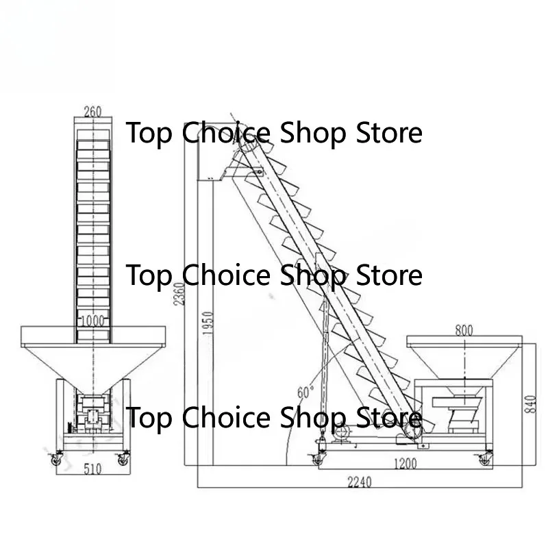 ZX-D Automatic Vertical Continuous Granules Feeding Bucket Elevator for Food Nuts Coffee Bean Grains Pulses Seeds Salt