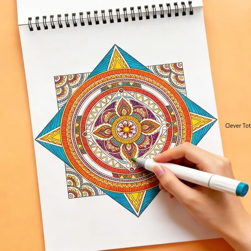 Coloring Book Healing Meditation Picture Book, Adult Relaxation and Decompression Meditation Hand Drawn Book 20 Mandala Patterns