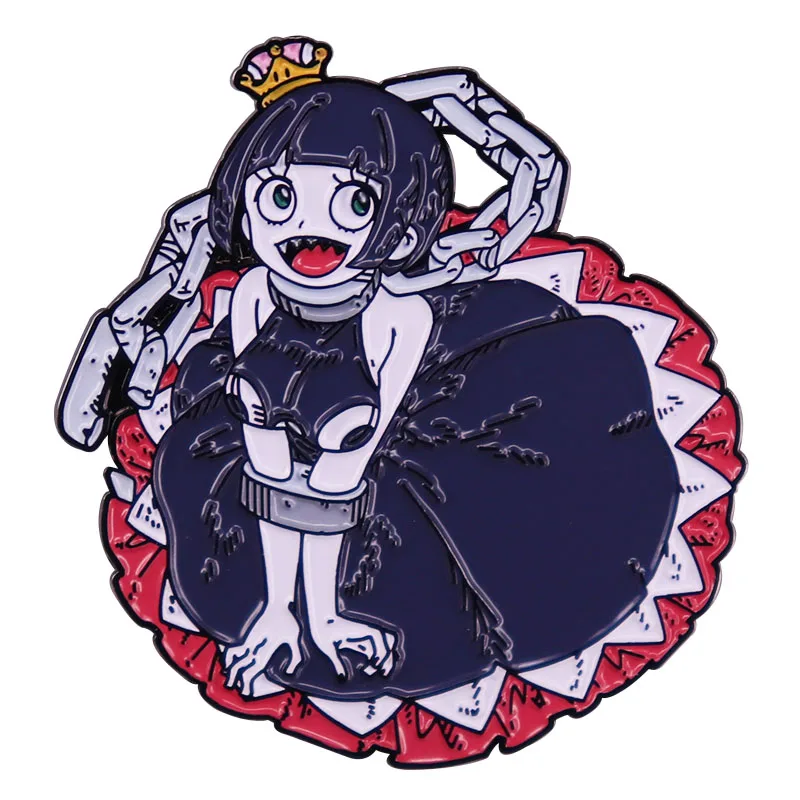 Super Mariio Chain X Chomp Anime Girl Enamel Pin Cartoon Game Character Chompette Brooch Badge Pins for Backpacks