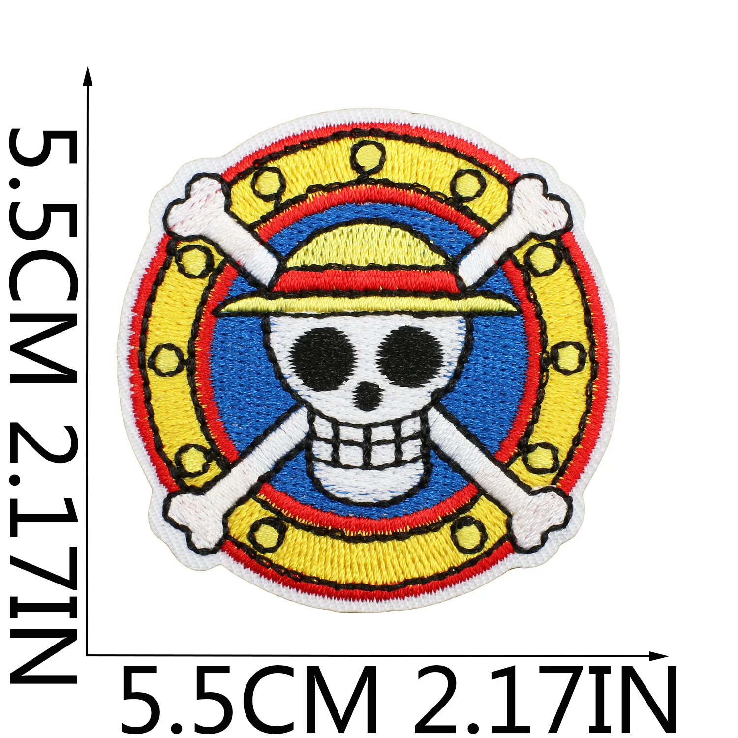 Neue One Piece Stickerei-Aufnäher Kawaii Anime-Figur Luffy für Kleidung Aufkleber für Jacke Cartoon-Dekor Hosen Tasche Kleidung Patch – Detail 13