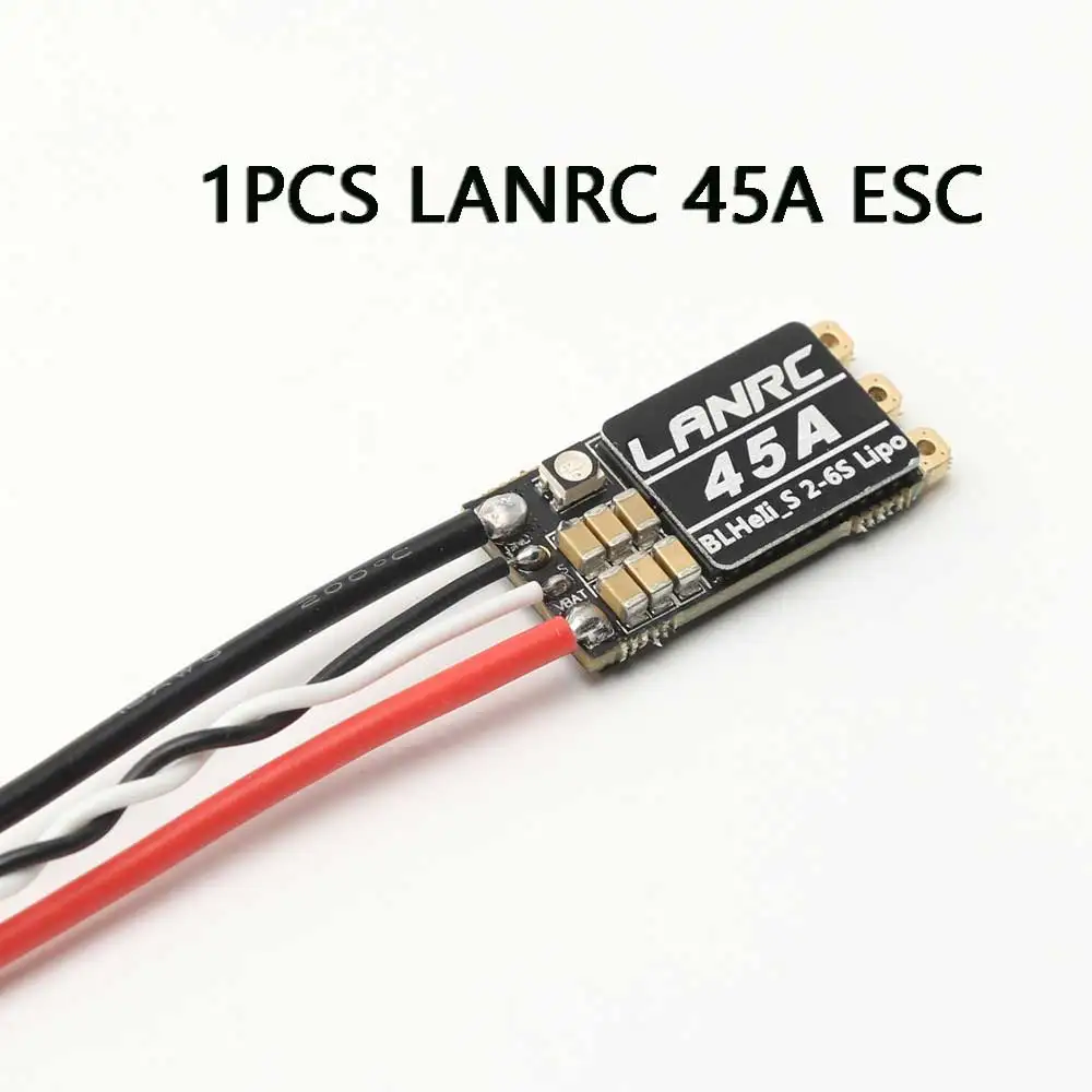 Lanrc 35a/45a Blheli_s Esc Borstelloze Elektronische Gouverneur 2-6S Lipo Met Led-Lichtondersteuning Dshot125/300/600 Voor Het Kruisen Van Drones