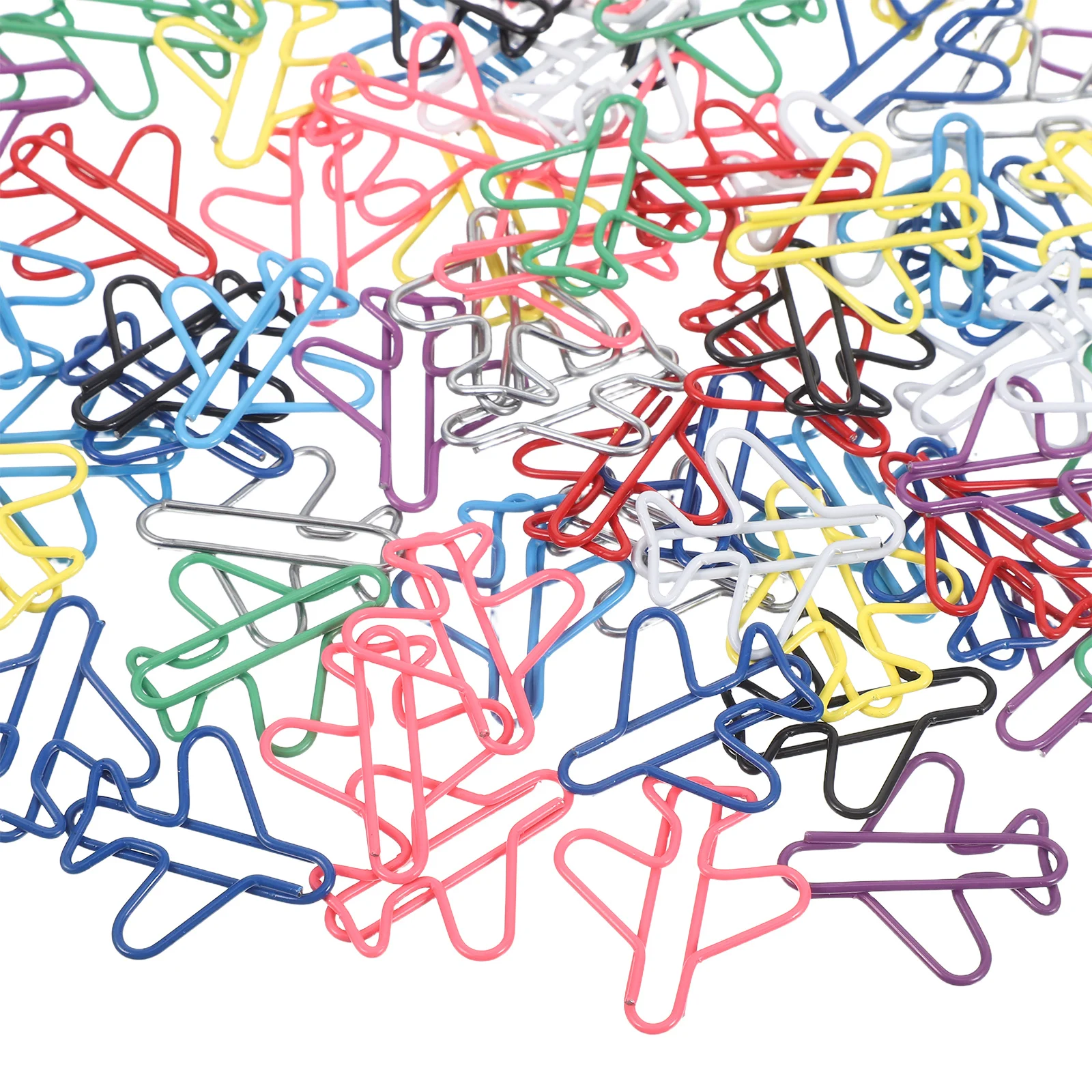 100 قطعة مشابك ورق على شكل طائرة مقاطع معدنية إبداعية مذكرة مزخرفة المرجعية مخطط مكتب مدرسة الزفاف دبابيس ورق #3