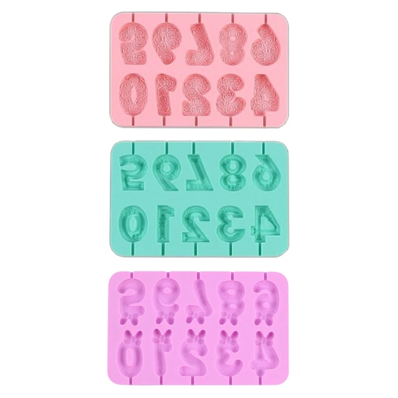 High-Quality Number Silicone Molds for Making Perfect Birthday Candles and Lollipops for Any Home