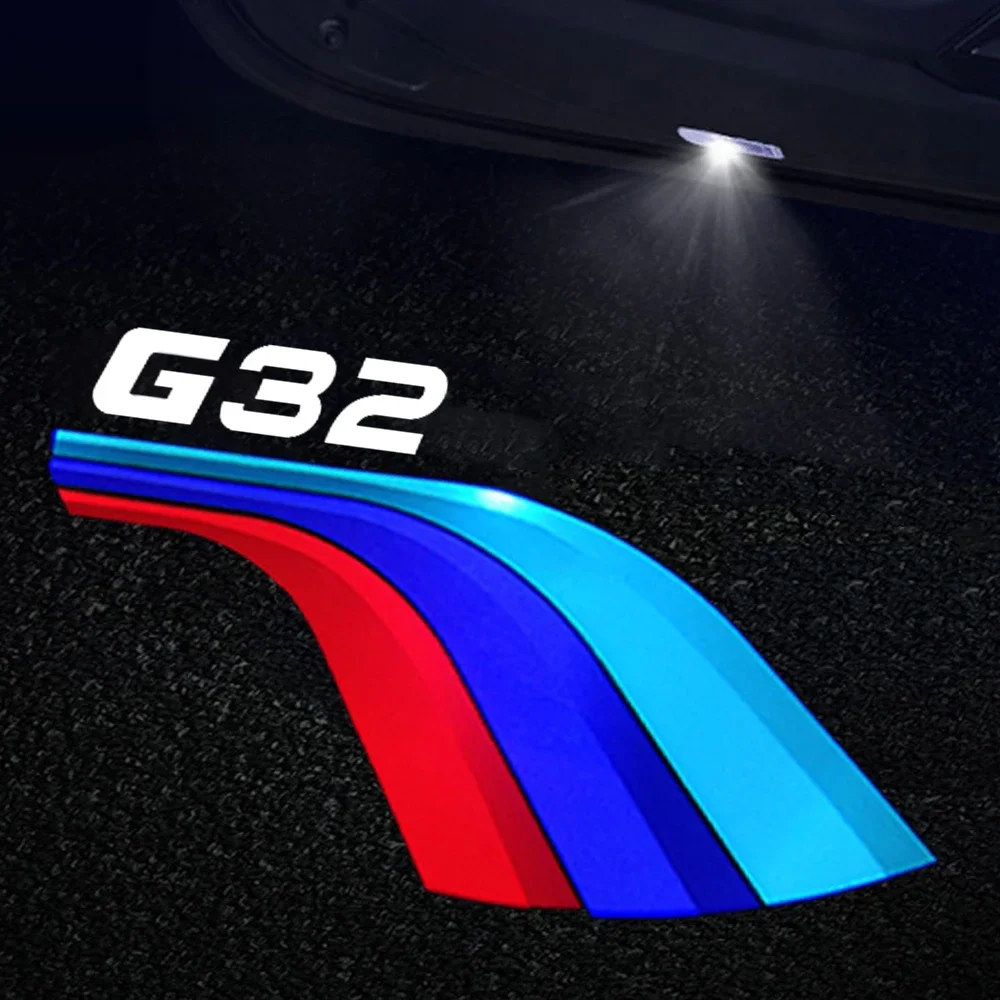 2Pcs HD LED Ghost Shadow Projection Courtesy Puddle Welcome Light For BMW 6 Series GT G32 2017‑2023 Plug And Play Car Door Lamp