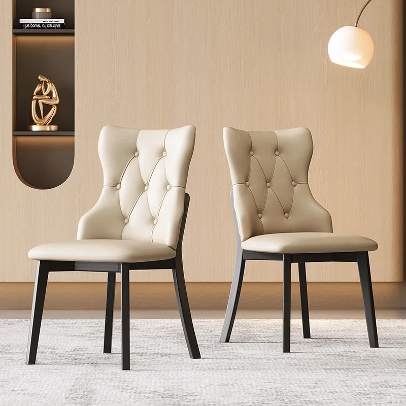 American Vintage Lobby Chair Upholstered Backrest Solid Oak Conference Reception Hotel Restaurant Design Luxury Furniture