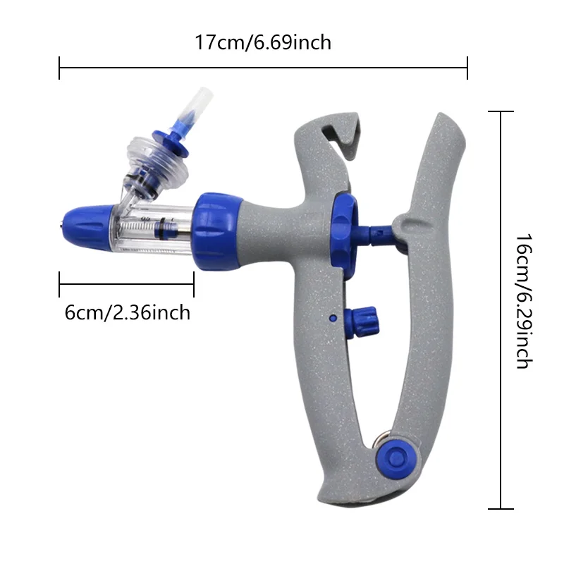 1Ml/2Ml/5Ml Adjustable Vaccine Syringe for Livestock Pig Cattle Sheep Chicken Durable Automatic Vaccine Injector Vet Tool