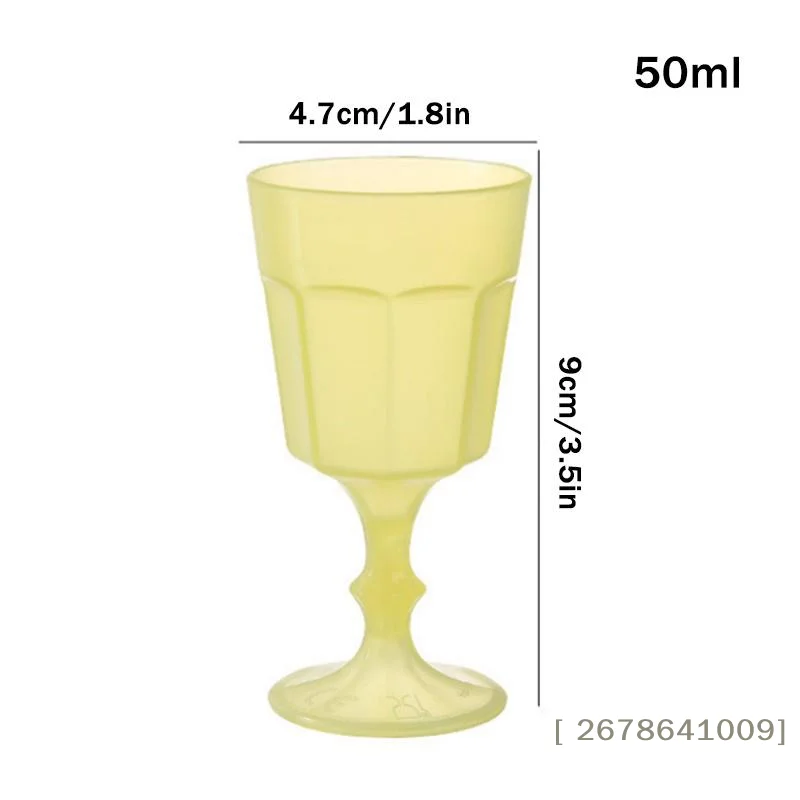 ⚑8Pcs Plastic Wine Cups Mini Red Wine Glasses Stylish Cocktail Goblets For Parties Bars Weddings Cocktail Cups Glasses Colorful